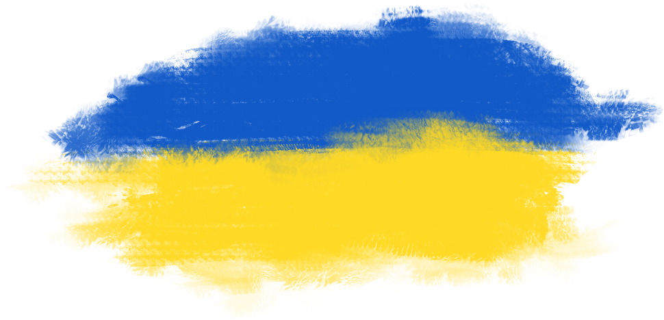 Brushstroke Ukraine Flag Colors